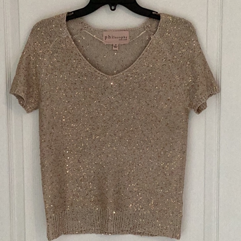 Sequined sweater top